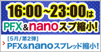 PFX&nano 人気通貨ペア スプレッド縮小キャンペーン第2弾(2021年5月)