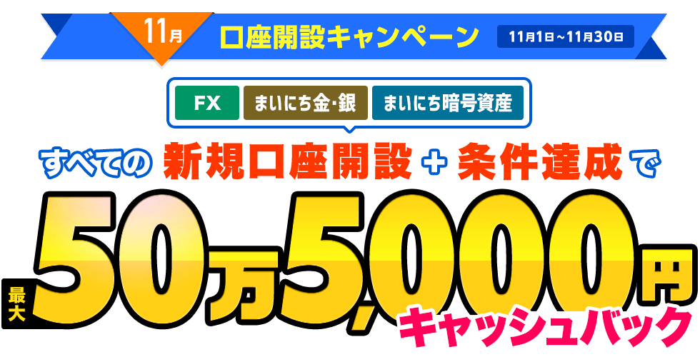 口座開設キャンペーン(2022年11月)
