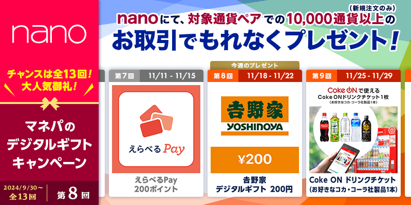 デジタルギフトキャンペーン -nano- （2024年10-12月）