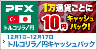 PFXトルコリラ/円キャッシュバックキャンペーン(2021年12月)