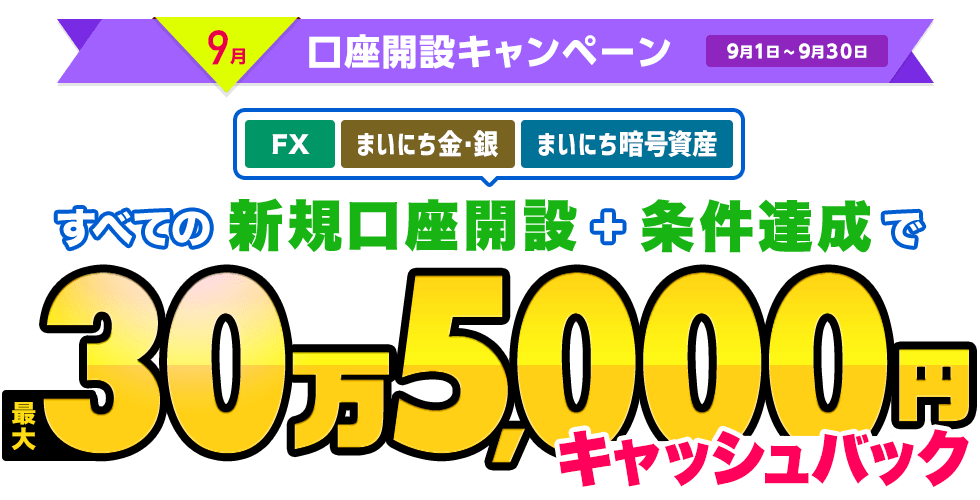 口座開設キャンペーン(2022年9月)
